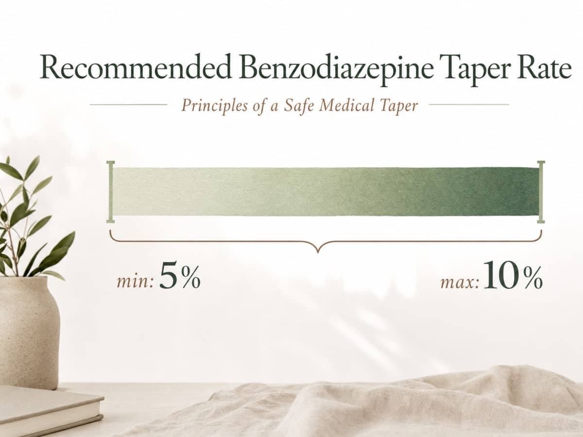 Chart showing Recommended Benzodiazepine Taper Rate