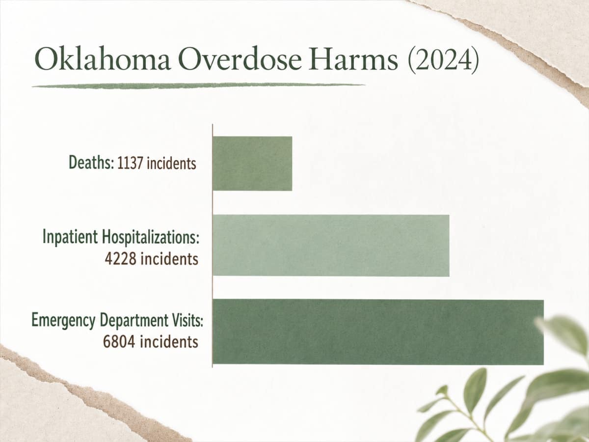 Chart showing Oklahoma Overdose Harms (2024)