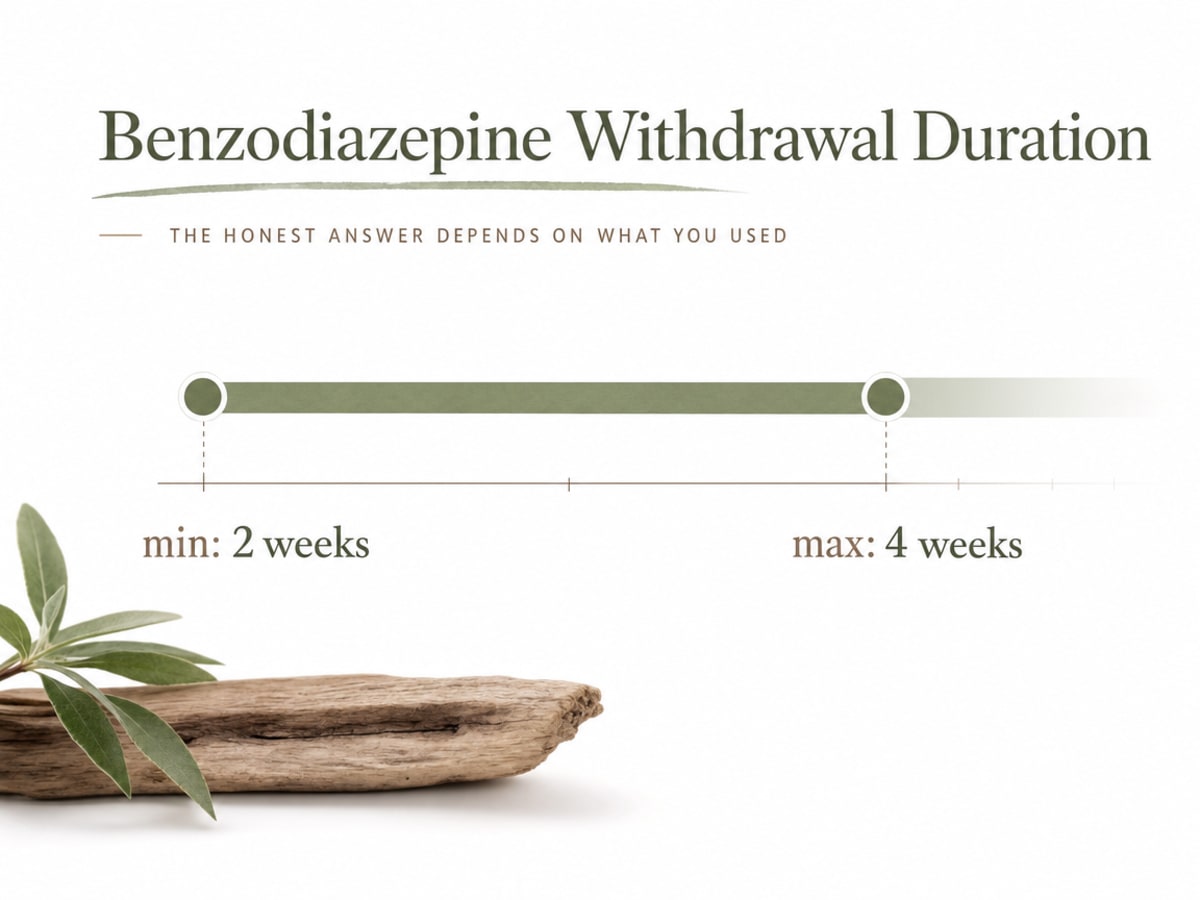 Chart showing Benzodiazepine Withdrawal Duration