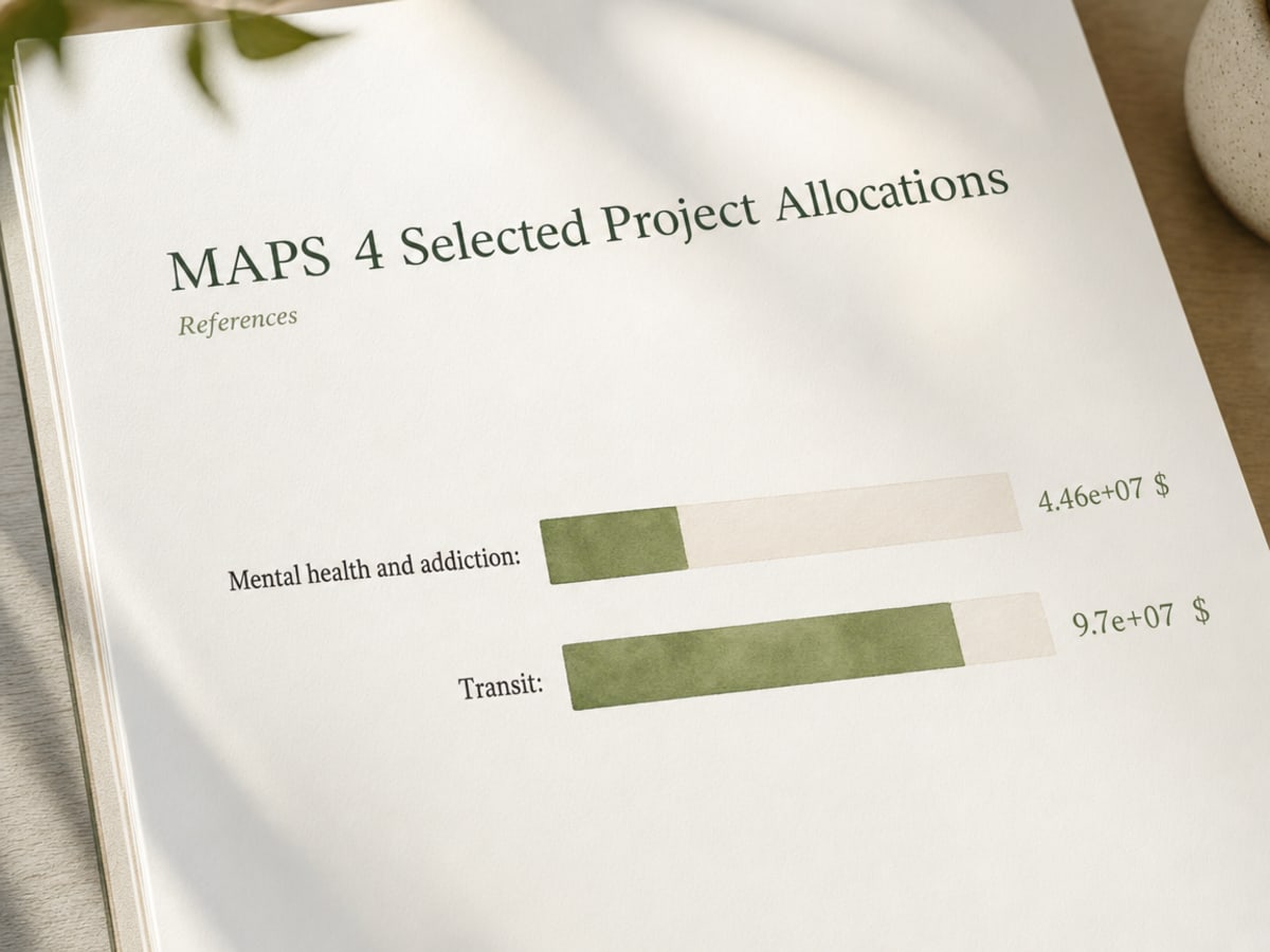 Chart showing MAPS 4 Selected Project Allocations