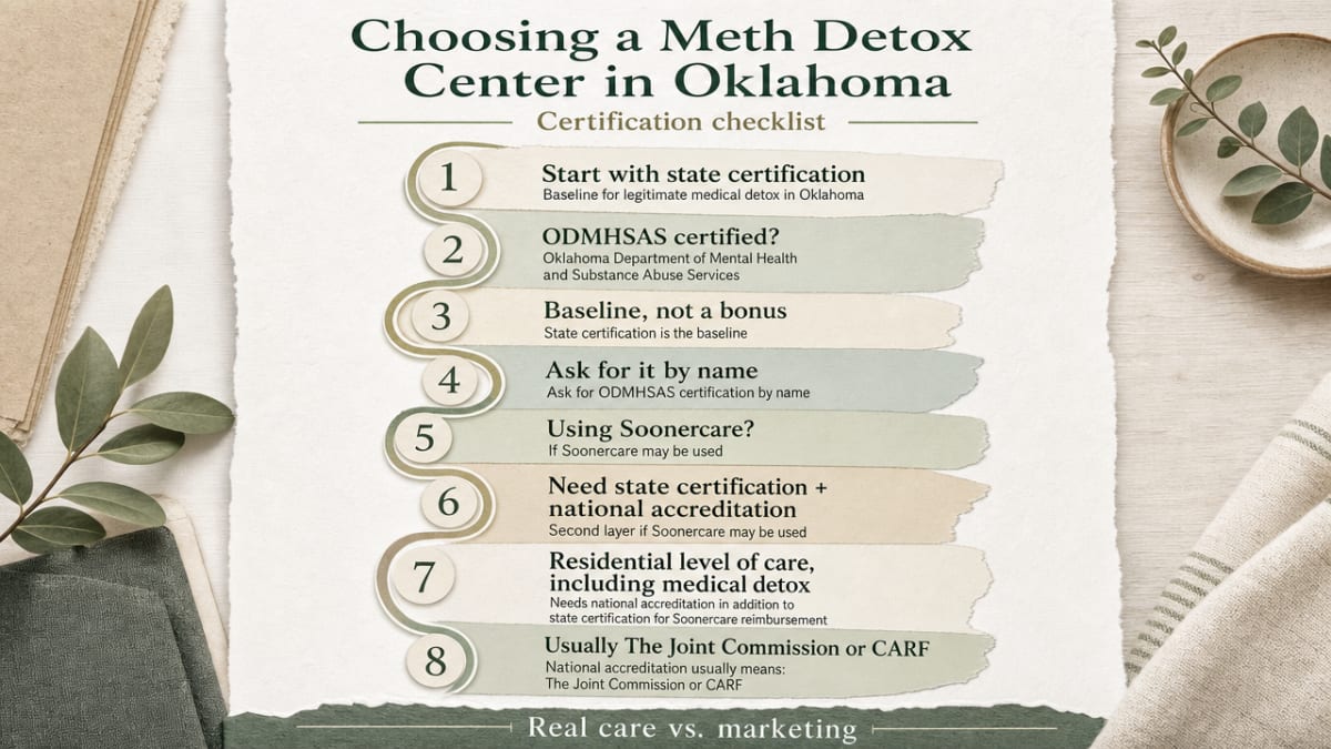 Turn the section's certification and vetting criteria into a practical checklist that mirrors the article's phone-call questions and Oklahoma-specific requirements