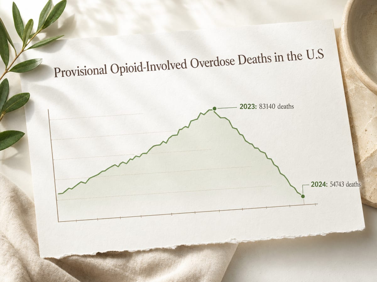 Chart showing Provisional Opioid-Involved Overdose Deaths in the U.S.