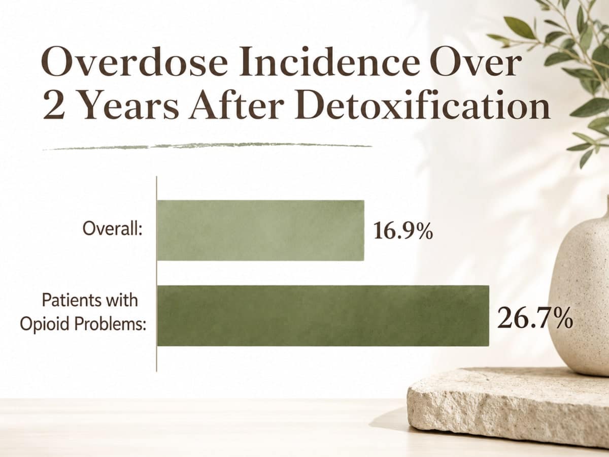 Chart showing Overdose Incidence Over 2 Years After Detoxification