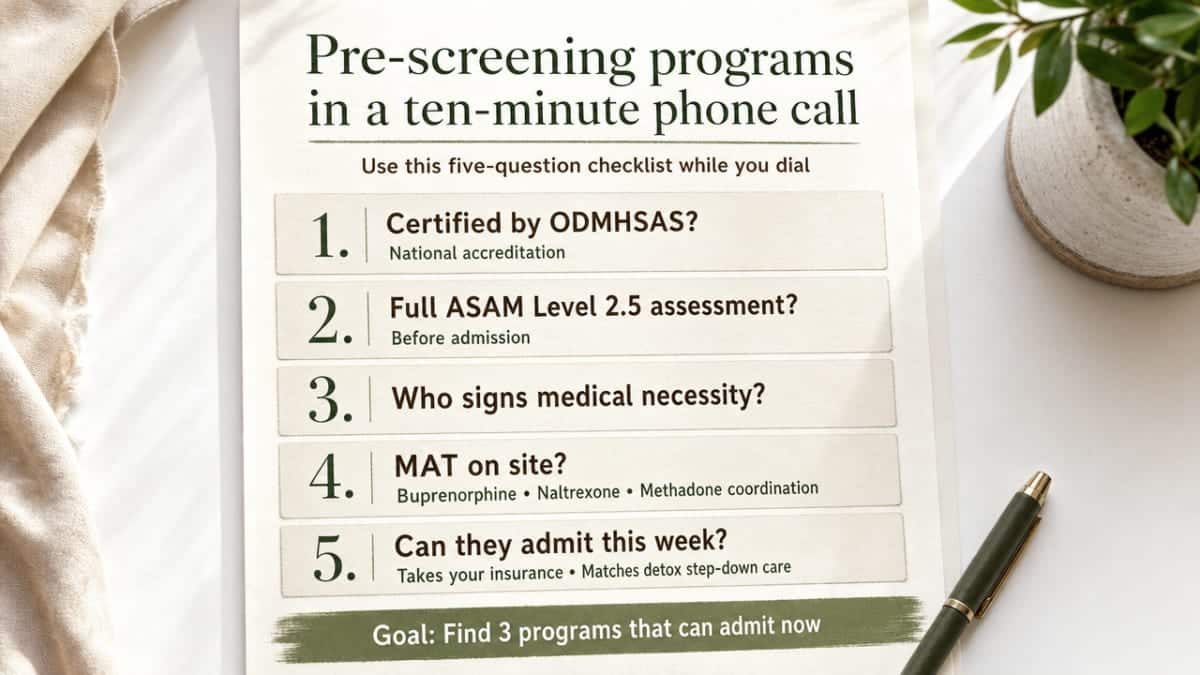 Visualize the section's five-question call script as a numbered process checklist so families can use it directly while dialing