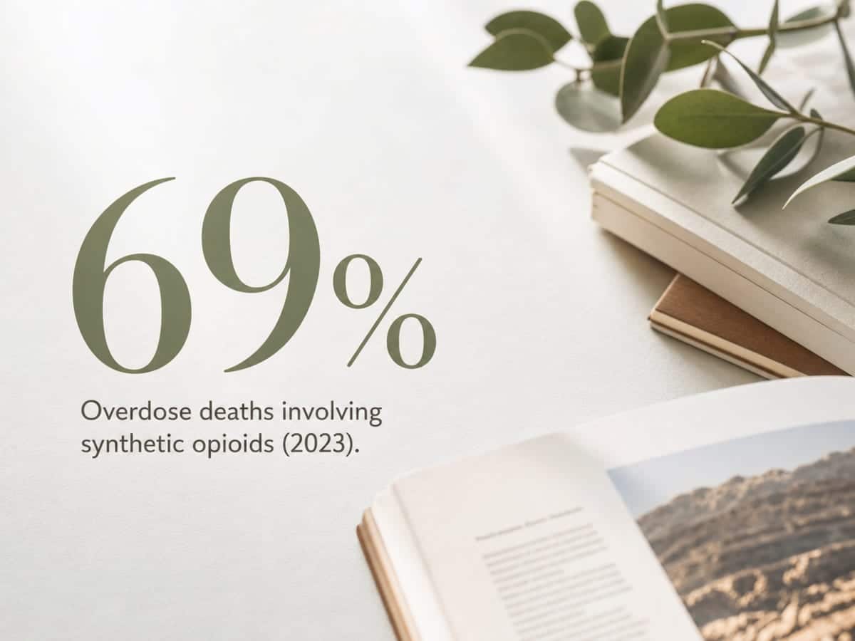Infographic showing Overdose deaths involving synthetic opioids (2023)