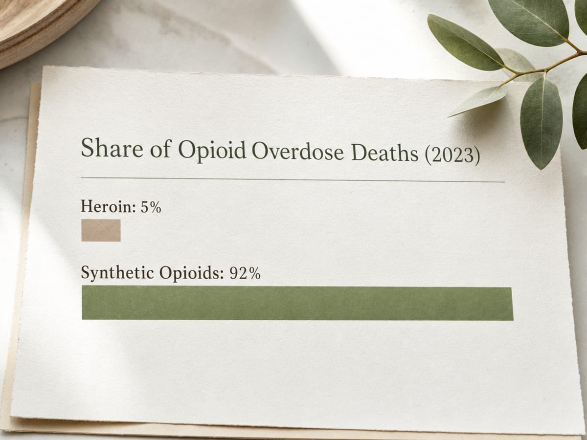 Chart showing Share of Opioid Overdose Deaths (2023)
