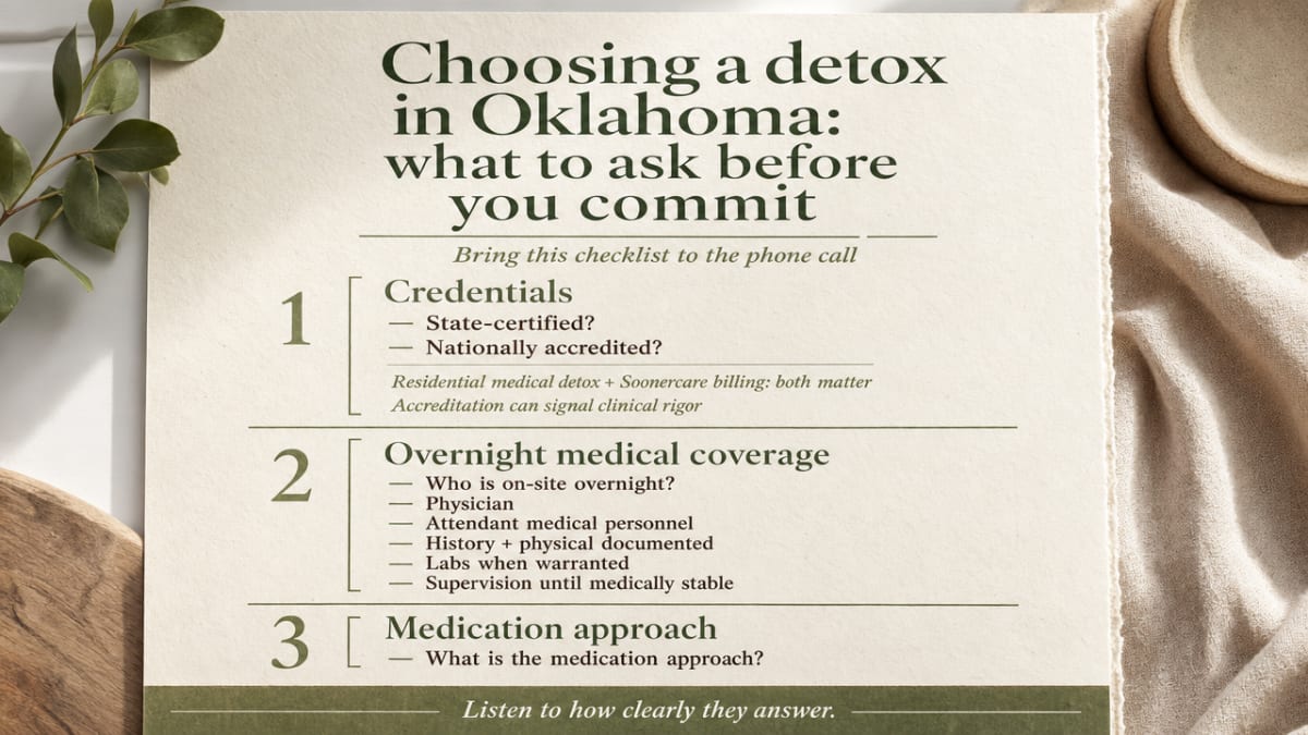 Turn the section's list of questions into a scannable checklist readers can bring to a phone call, reinforcing the specific regulatory and clinical points cited