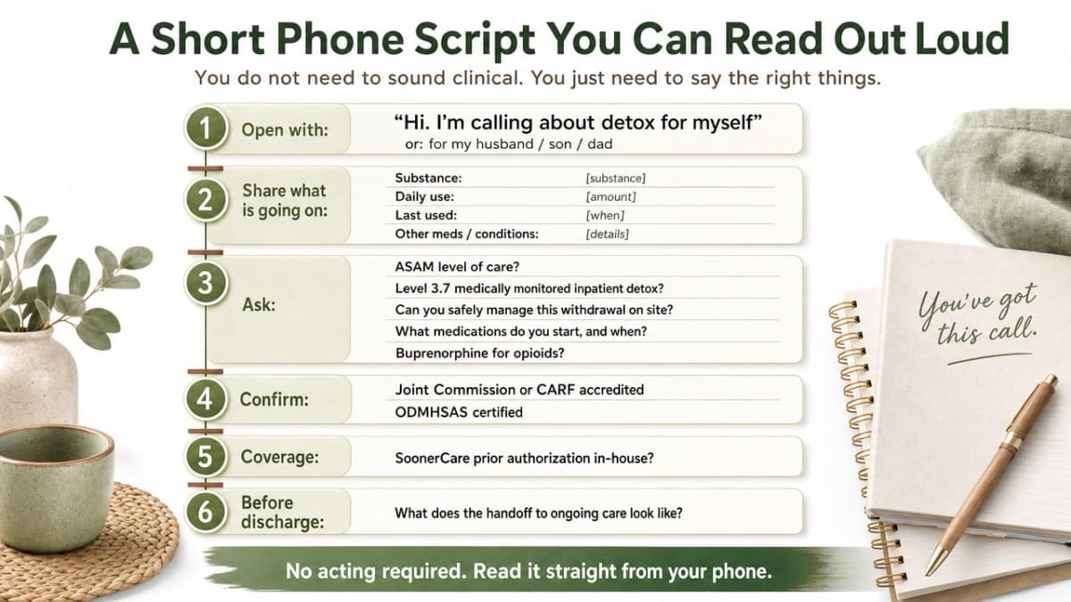 Provide a warm, human fallback visual reinforcing the emotional act of making the intake phone call described in this section
