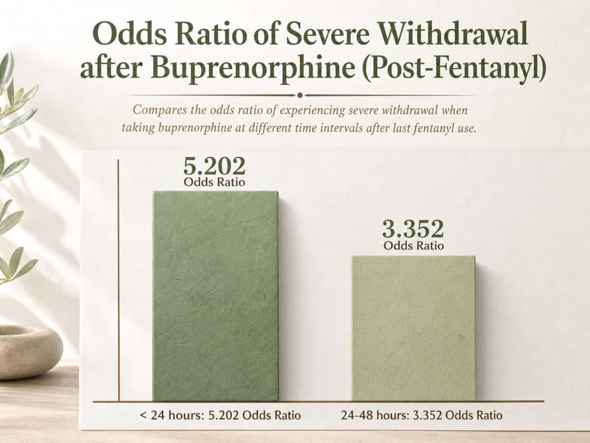 Chart showing Odds Ratio of Severe Withdrawal after Buprenorphine (Post-Fentanyl)