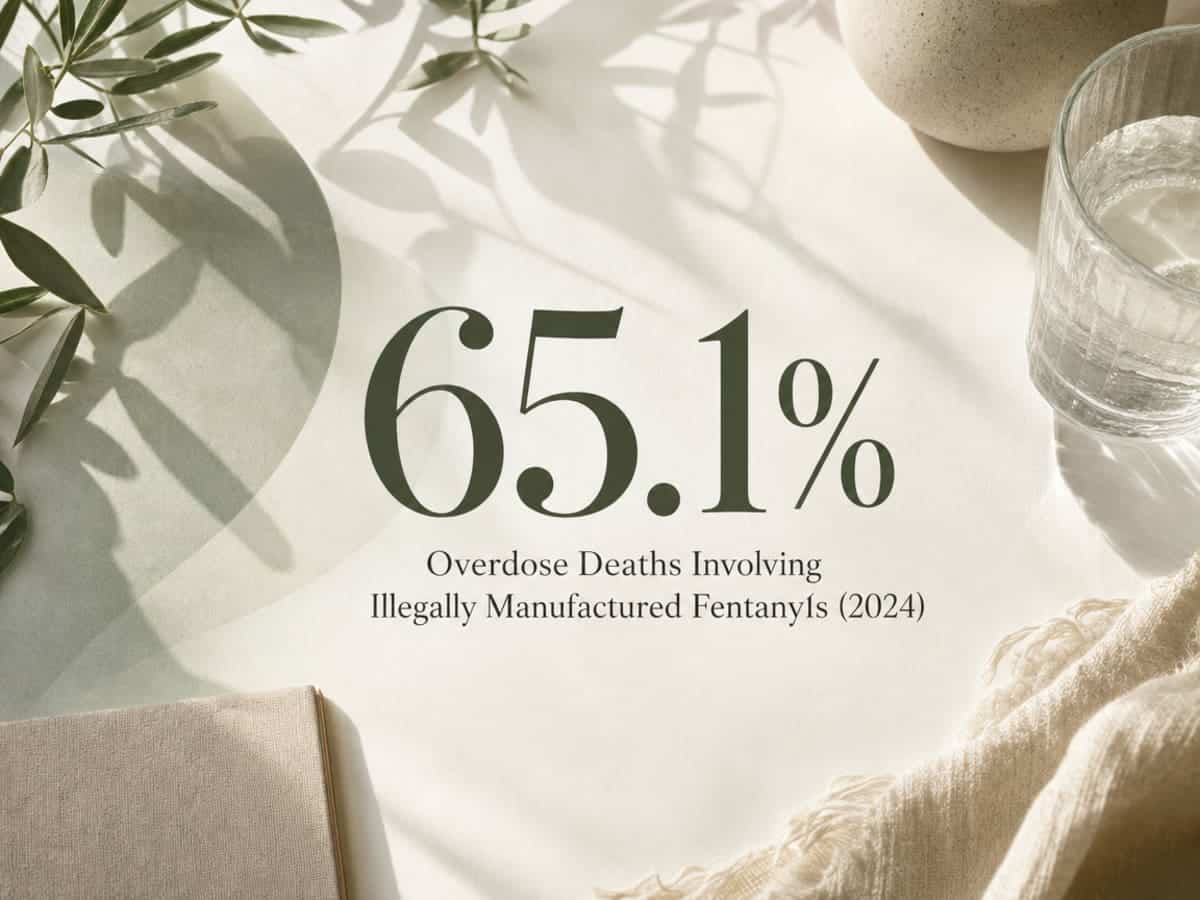 Infographic showing Overdose Deaths Involving Illegally Manufactured Fentanyls (2024)