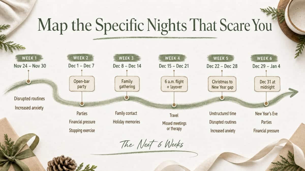 Visualize the SAMHSA/Matrix list of predictable holiday risk categories cited in this section, giving readers a scannable framework to map against their own calendar